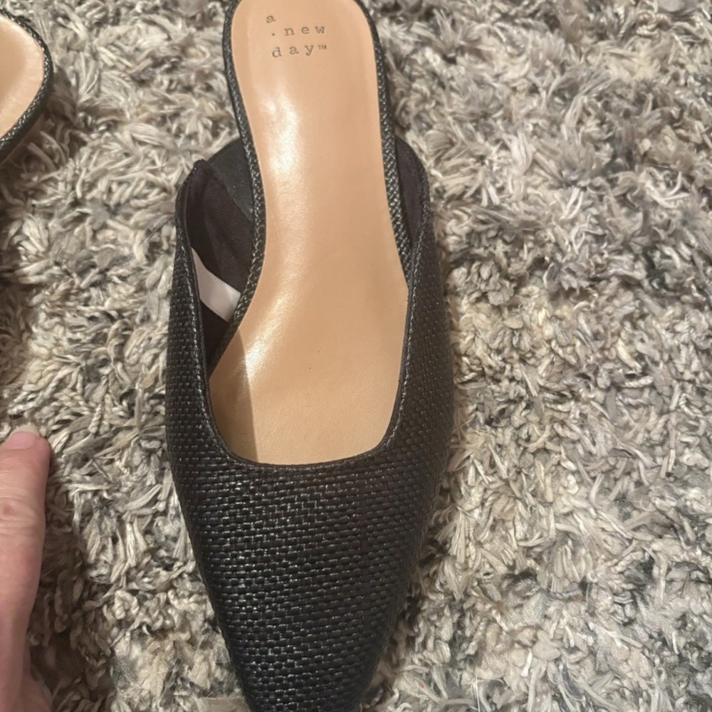 A New Day Textured Black Mules